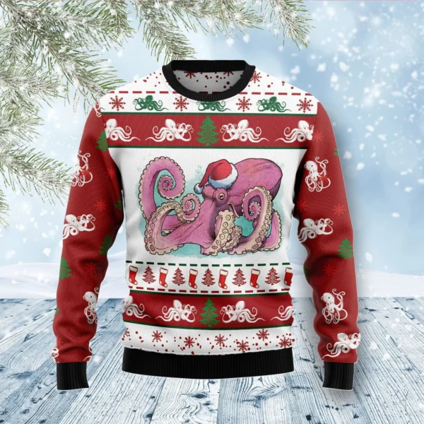 octopus noel ugly christmas sweater winter clothing christmas gift.webp