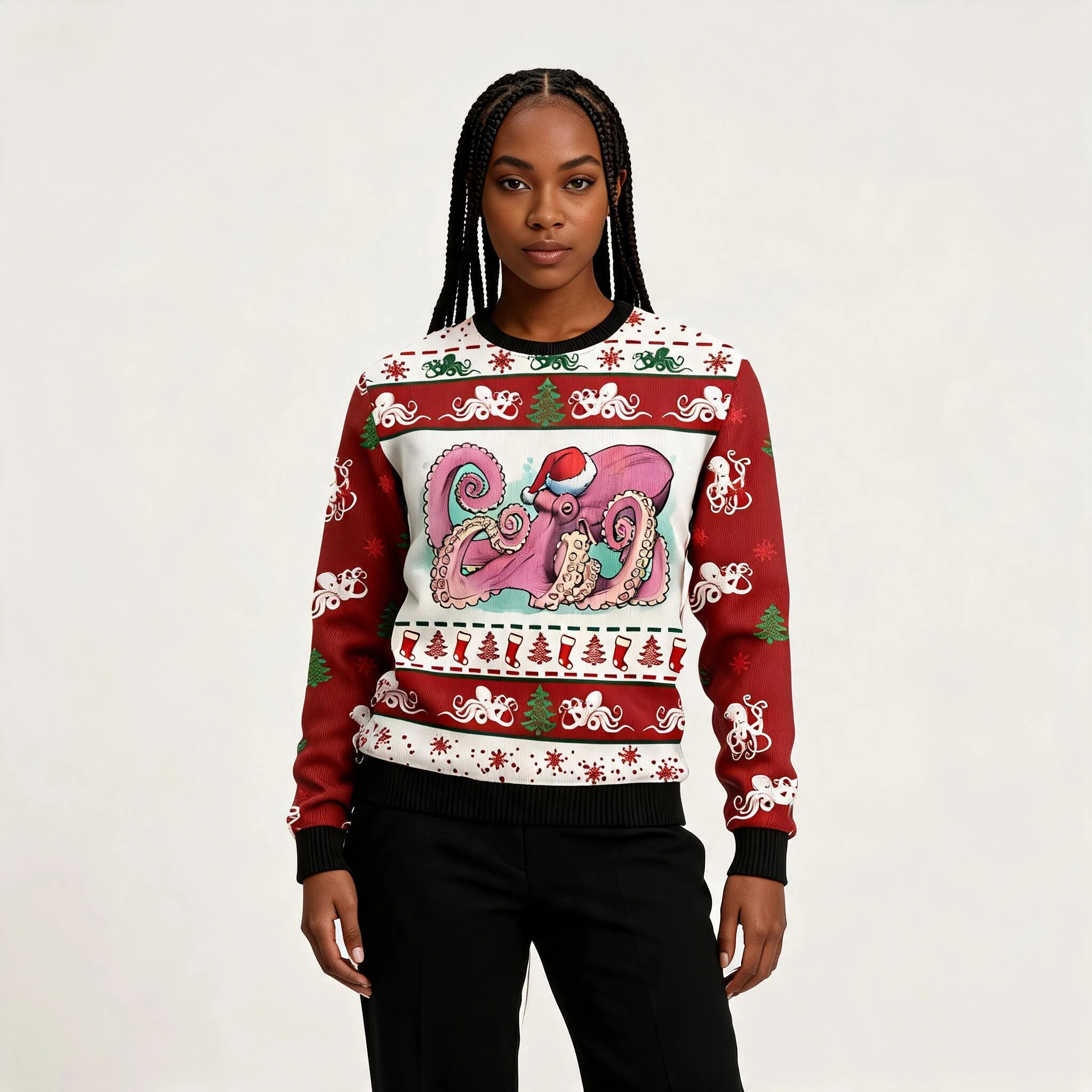 Octopus Noel Ugly Christmas Sweater Winter Clo Octopus Noel Ugly Christmas Sweater Winter Clo