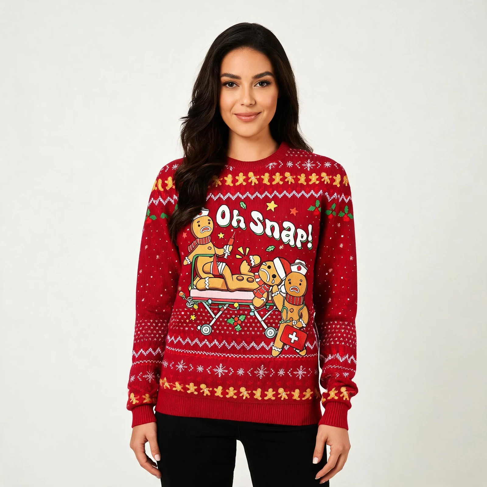Oh Snap Gingerbread Ugly Christmas Sweater For Oh Snap Gingerbread Ugly Christmas Sweater For