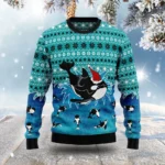 Orca Whale Ugly Christmas Sweater Animal Chris