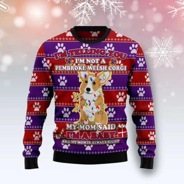 pembroke welsh corgi baby christmas ugly christmas sweater christmas.webp