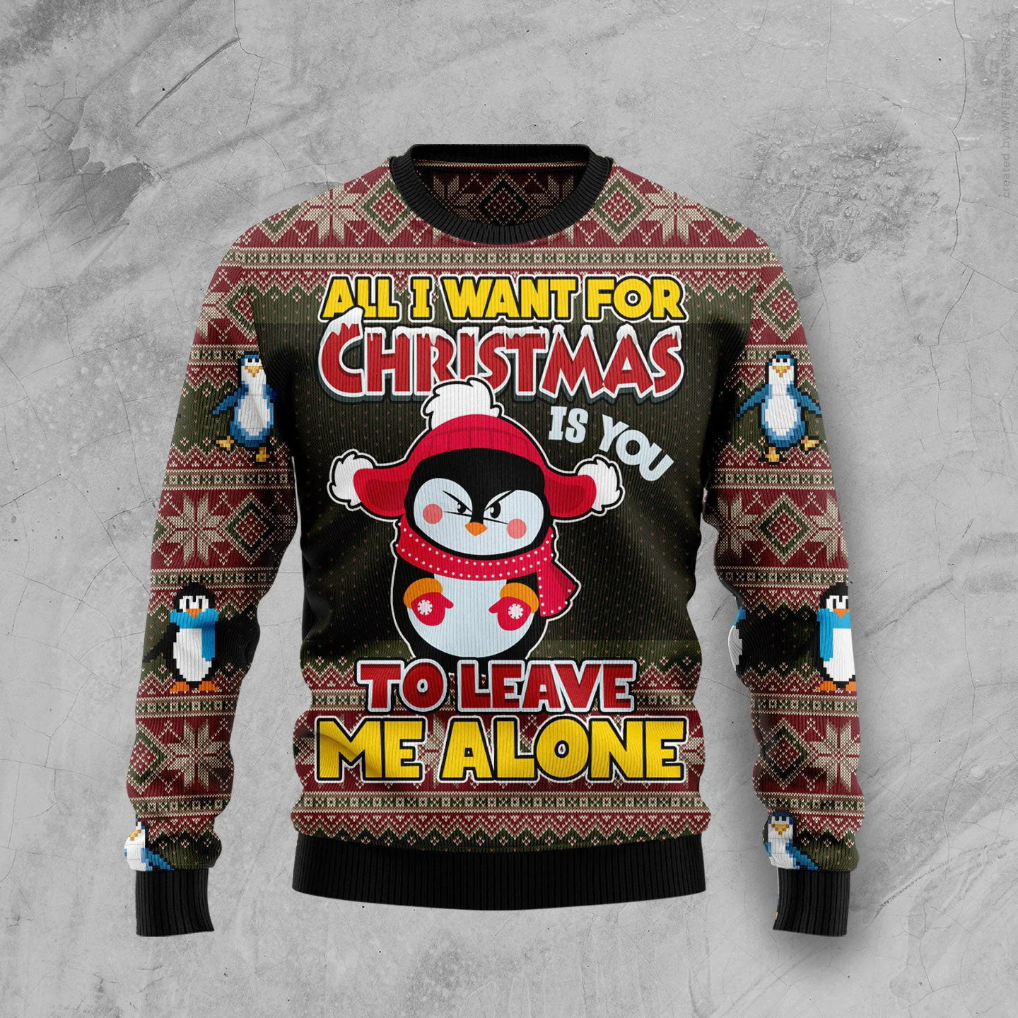 penguin all i want for christmas is ugly christmas sweater animal.webp penguin all i want for christmas is ugly christmas sweater animal.webp