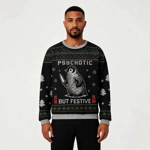 Penguin Psychotic But Festive Ugly Christmas S