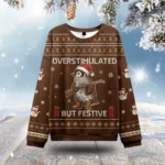 Penguin Ugly Christmas Sweater Overstimulated But Festive Christmas