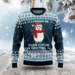 Penguin Wear Scarf Ugly Christmas Sweater Animal Clothing Christmas