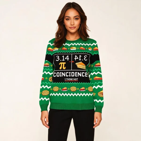 Pi Day 3.14 Coincidence Christmas Ugly Sweater