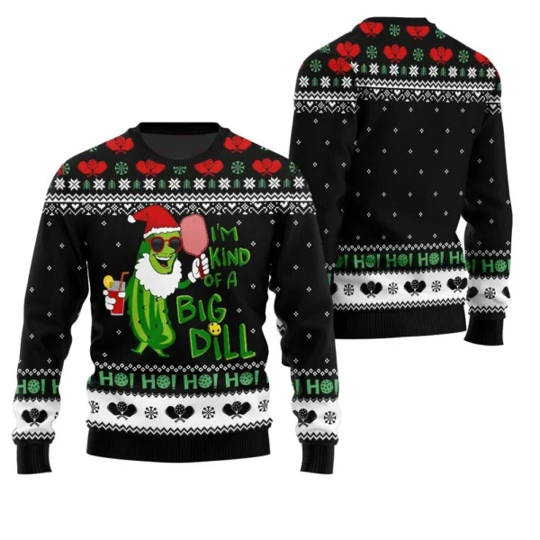 pickleball funny ugly christmas sweater trendy winter sweatshirt for.webp