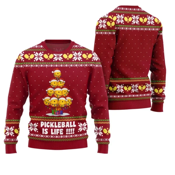 pickleball is life ugly christmas sweater heartwarming christmas gift.webp