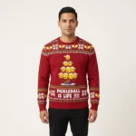 Pickleball Is Life Ugly Christmas Sweater Hear