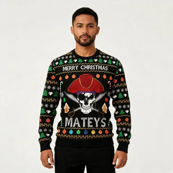 Pirate Skull Ugly Christmas Sweater Christmas
