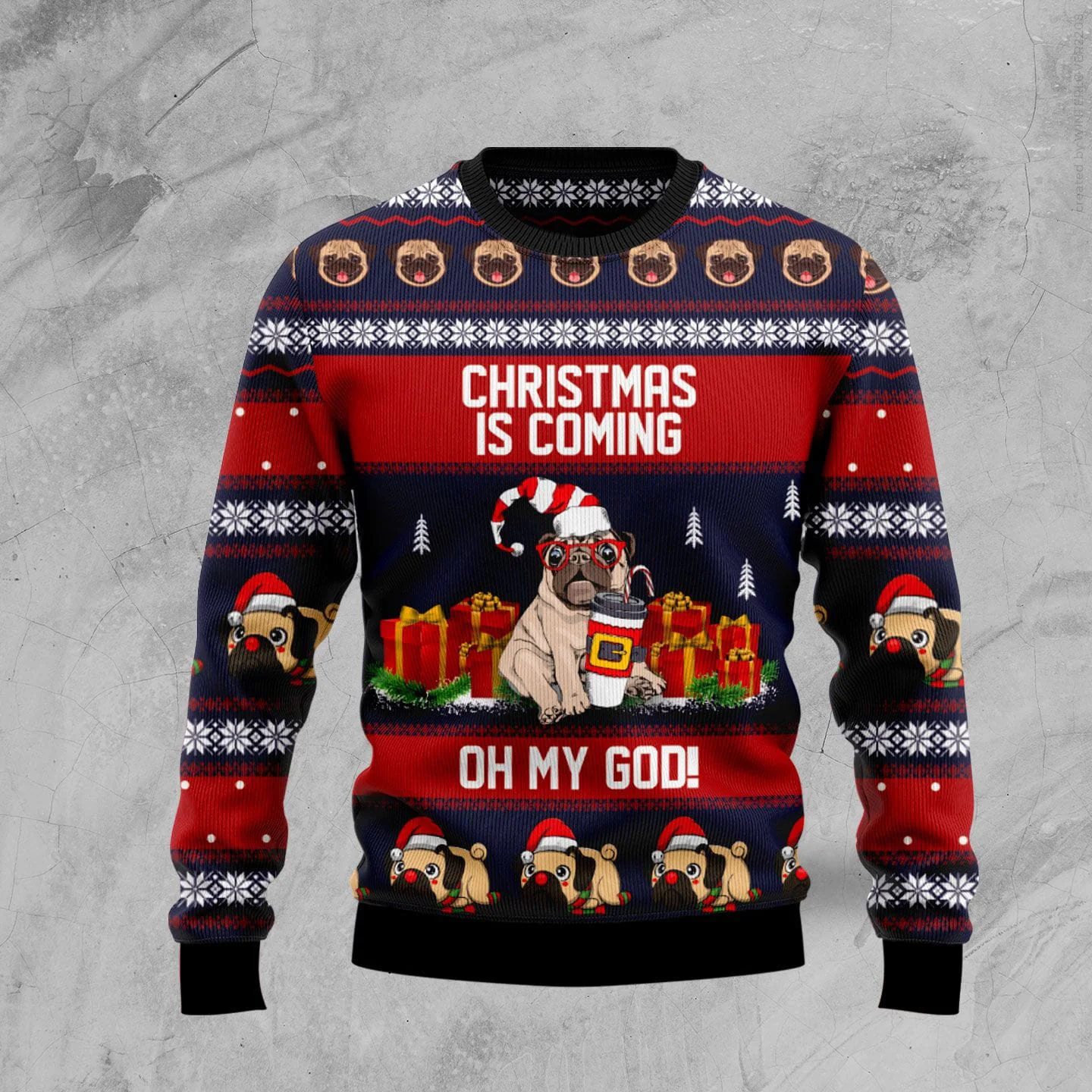 pug christmas is coming ugly christmas sweater merry christmas funny.webp pug christmas is coming ugly christmas sweater merry christmas funny.webp