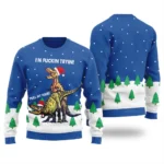 Pull My Hair Dinosaur Dirty Mens Ugly Sweater