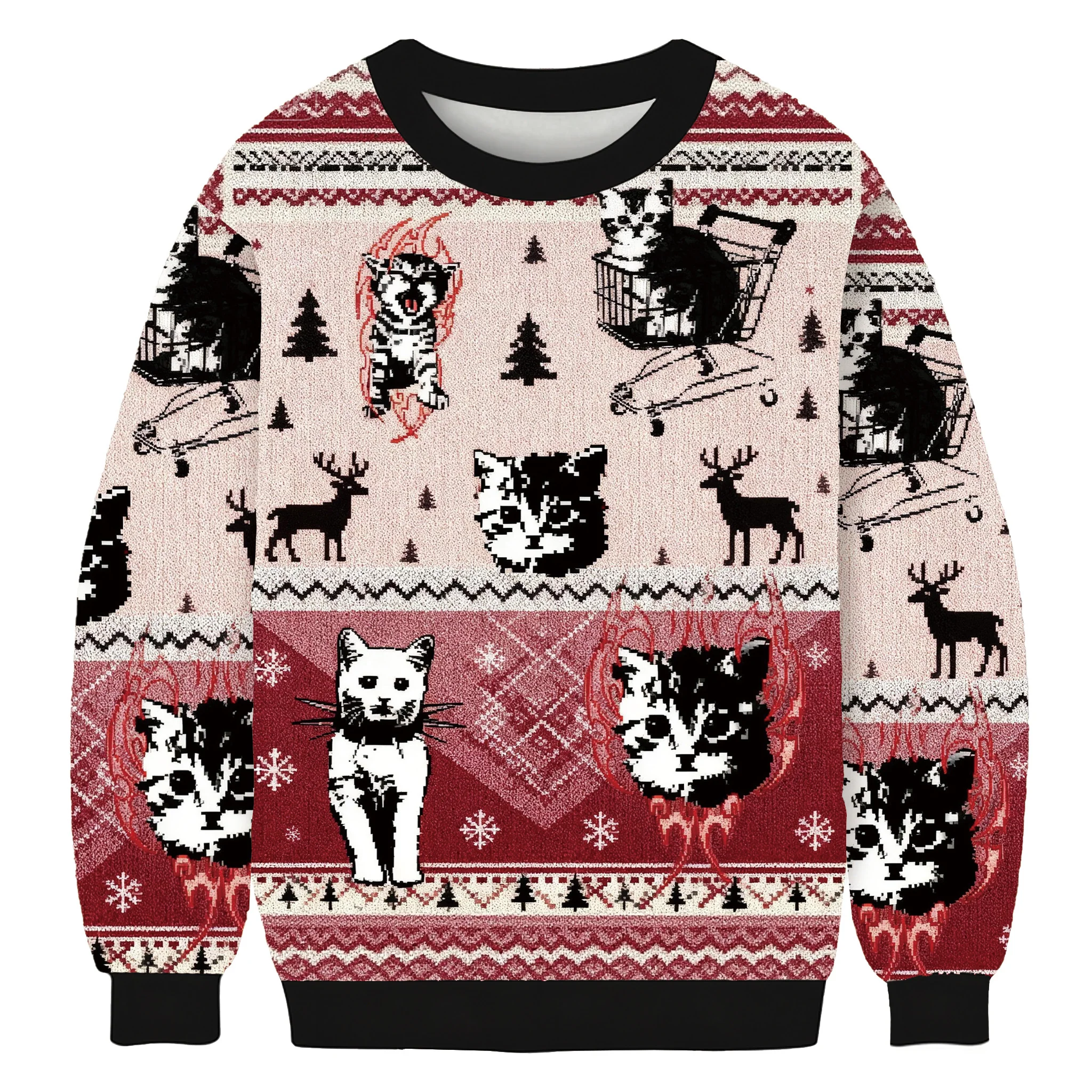 punk kittens with flame designs and shopping cart christmas ugly.webp punk kittens with flame designs and shopping cart christmas ugly.webp
