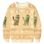 Puss And Octopus Hybrid Meme Christmas Ugly Sw