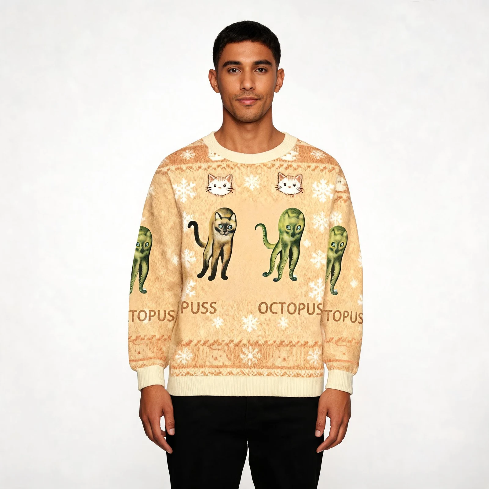 Puss And Octopus Hybrid Meme Christmas Ugly Sw Puss And Octopus Hybrid Meme Christmas Ugly Sw