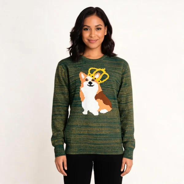 Queen Corgi Dog Lovers Xmas Ugly Christmas S