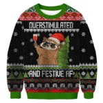 Raccoon Fun Christmas Ugly Sweater Animal Them