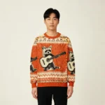 Raccoon Guitar Ugly Sweater Anima Themed Chris