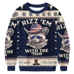 Raccoon Rizz Em With The Tism Ugly Sweater Hol