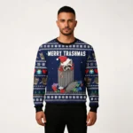 Raccoon Ugly Christmas Sweater Merry Trashma