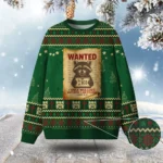 Raccoon Wanted 13 Ugly Christmas Sweater Anima