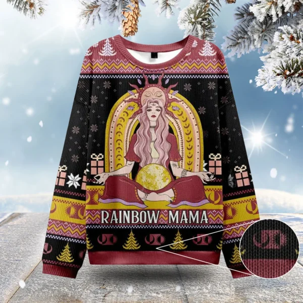 rainbow mama ugly christmas sweatshirts beautiful christmas sweaters.webp