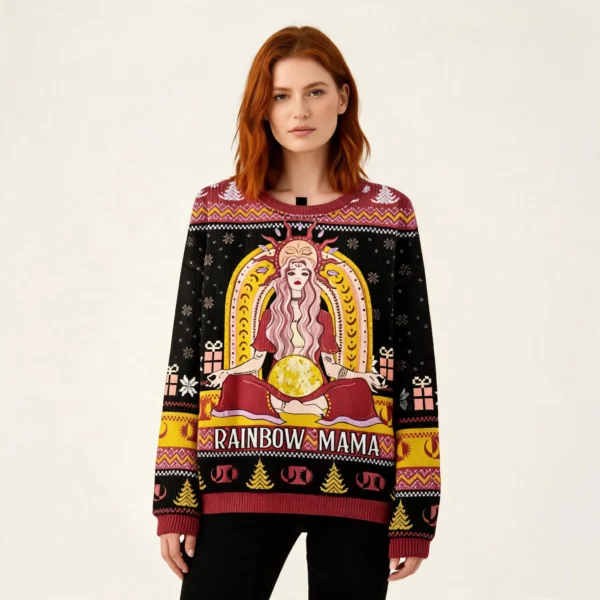 Rainbow Mama Ugly Christmas Sweatshirts Beauti