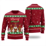 Reindeer Choir Singer Mens Ugly Christmas Swea