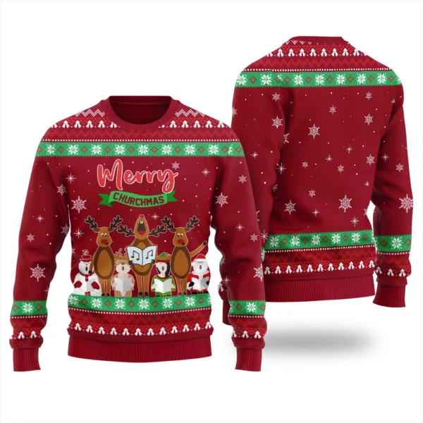 reindeer choir singer mens ugly christmas sweater soft cotton.webp