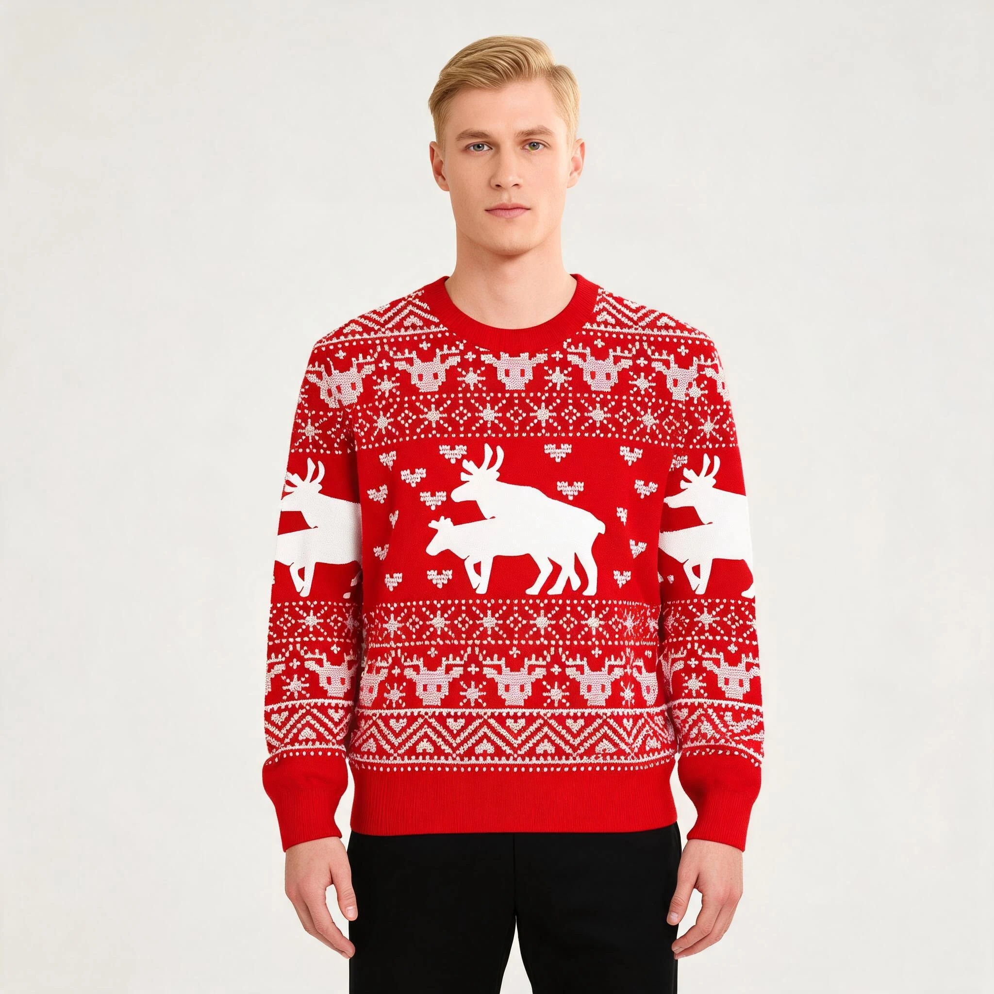 Reindeer Christmas Ugly Sweater Funny Christma Reindeer Christmas Ugly Sweater Funny Christma