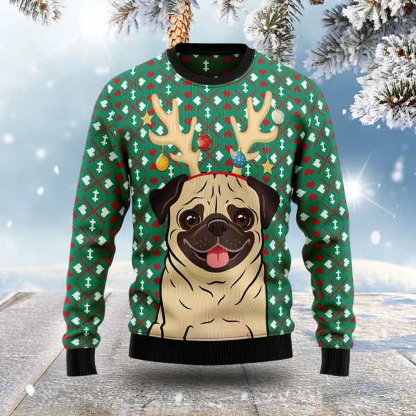 reindeer dog christmas funny ugly xmas sweaters funny xmas apparel.webp
