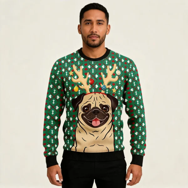 Reindeer Dog Christmas Funny Ugly Xmas Sweater