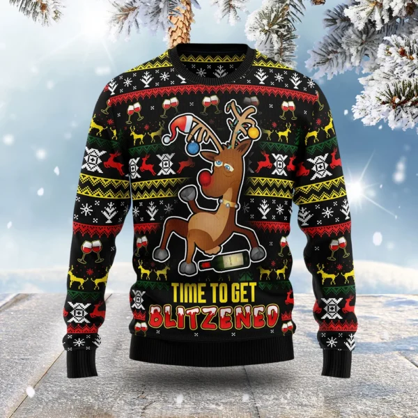 reindeer time to get blitzened ugly christmas sweater holiday apparel.webp