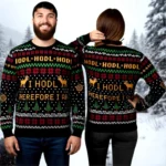 Reindeer Ugly Christmas Sweater I Hodl Christm