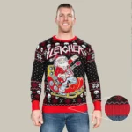 Rock And Roll Santa Claus Guitar Sleigher Ugly