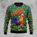 Rooster Cluckry Christmas Ugly Sweater Animal