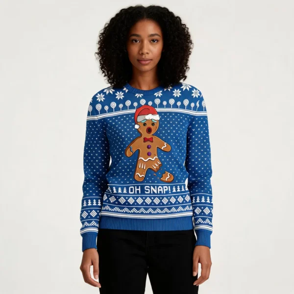 Royal Oh Snap Gingerbread Holiday Sweater Wome