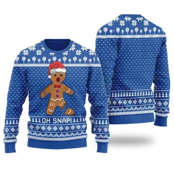 royal unique oh snap gingerbread ugly xmas sweater warm and comfy.webp