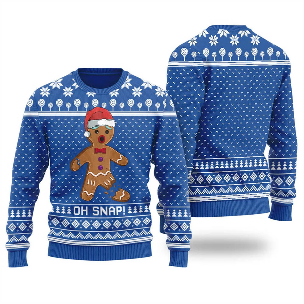 royal unique oh snap gingerbread ugly xmas sweater warm and comfy.webp royal unique oh snap gingerbread ugly xmas sweater warm and comfy.webp