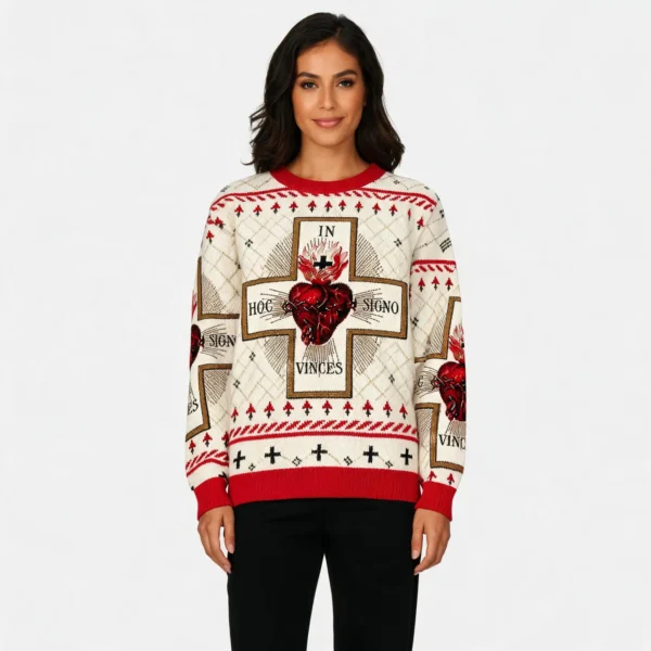 Sacred Heart In Vinces Donut Ugly Sweater Chri