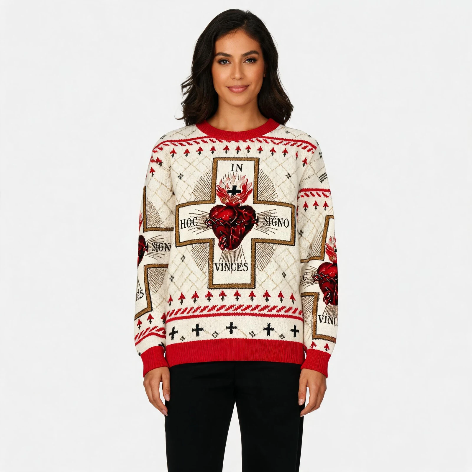 Sacred Heart In Vinces Donut Ugly Sweater Chri Sacred Heart In Vinces Donut Ugly Sweater Chri