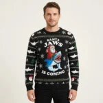 Santa And Shark Christmas Ugly Sweater Winter