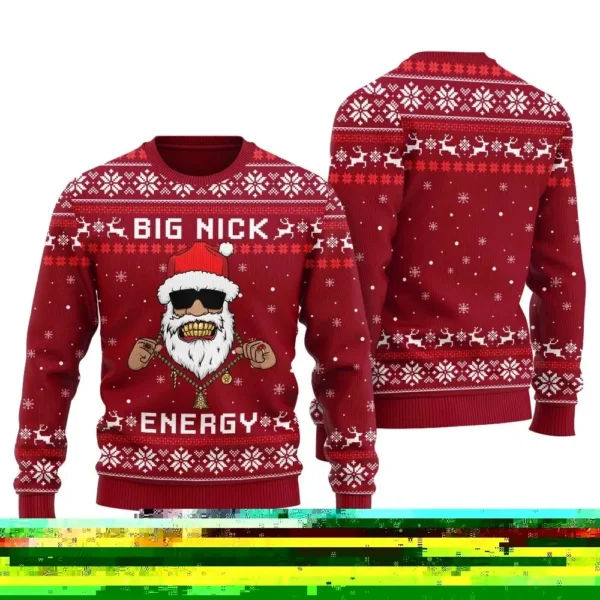 santa big nick energy mens ugly christmas sweater holiday gift merch.webp
