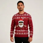 Santa Big Nick Energy Mens Ugly Christmas Sweater Holiday Gift Merch
