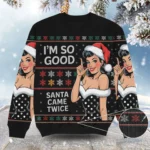 Santa Came Twice Christmas Ugly Sweater Merry