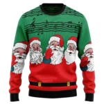 Santa Claus and Music Notes Ugly Christmas Swe