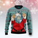 Santa Claus Astronaut Ugly Christmas Sweater X