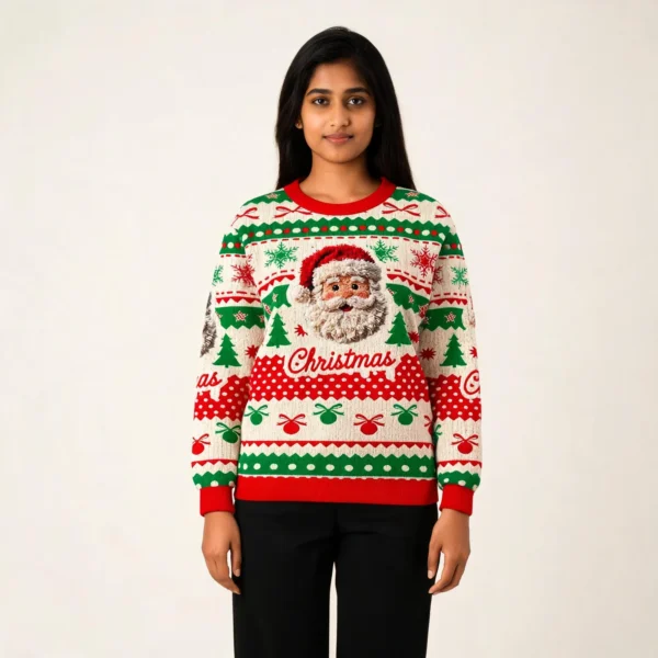 Santa Claus Merry Christmas Ugly Sweater Holid