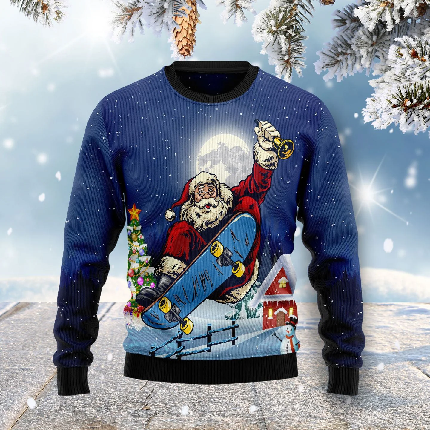 santa claus playing skateboard ugly christmas sweater winter apparel.webp santa claus playing skateboard ugly christmas sweater winter apparel.webp
