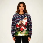 Santa Fishing Ugly Christmas Sweater Christmas